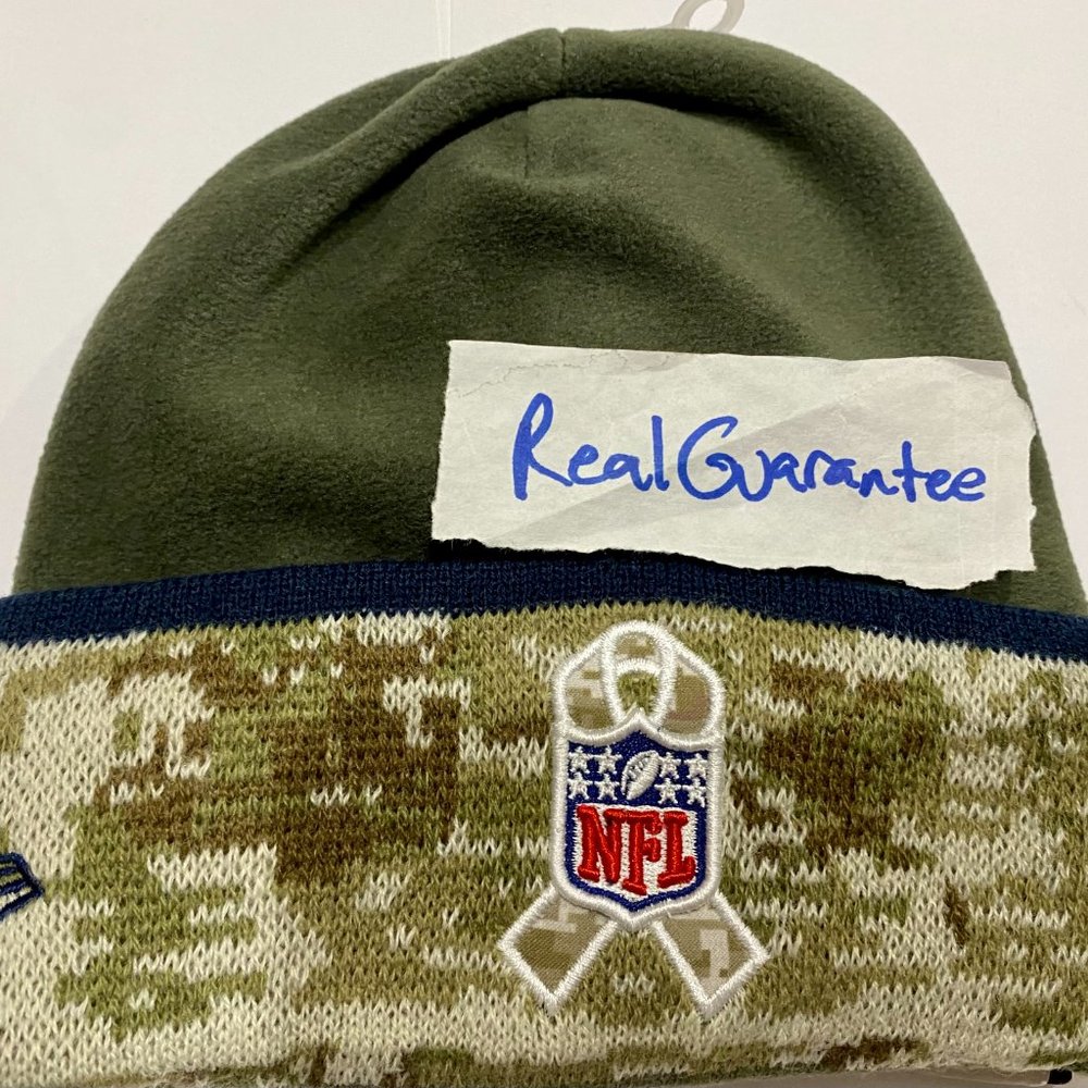 RARE 100% New Era 2014 Seattle Seahawks YOUTH Salute To Service Sport Knit - Picture 3 of 4